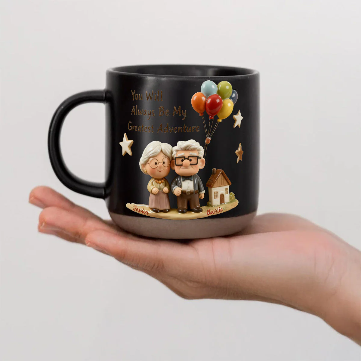 DSNY You Will Always Be My Greatest Adventure - Personalized Pottery Mug - Gift For Couples, Movie Fans NL122 - Image 3