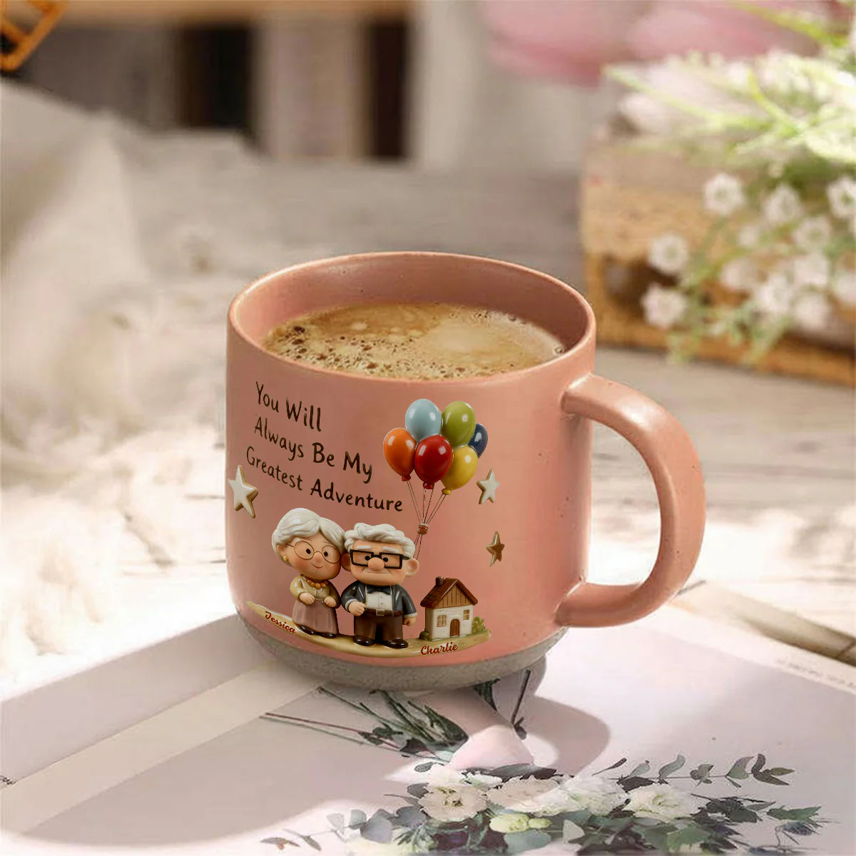 DSNY You Will Always Be My Greatest Adventure - Personalized Pottery Mug - Gift For Couples, Movie Fans NL122 - Image 4