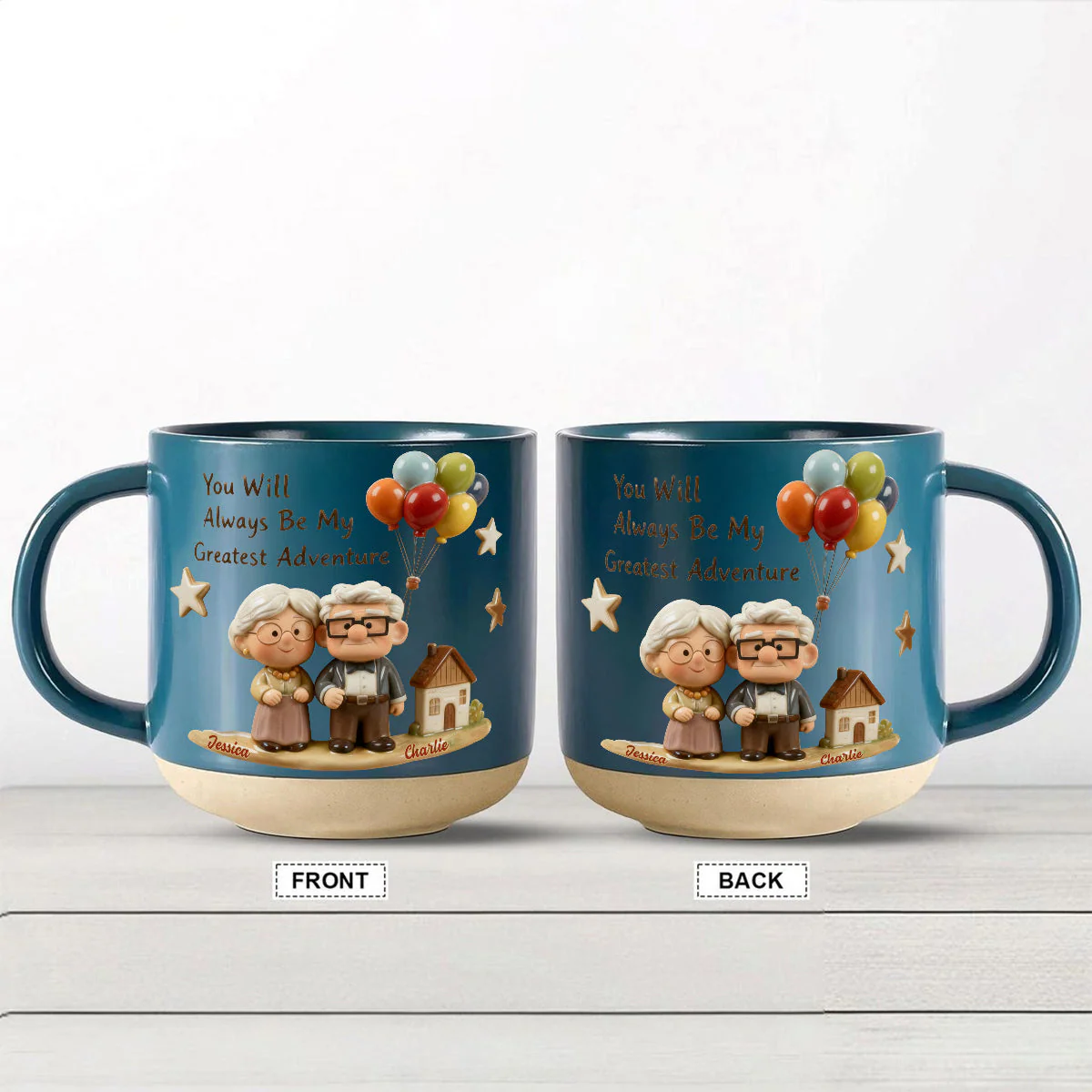 DSNY You Will Always Be My Greatest Adventure - Personalized Pottery Mug - Gift For Couples, Movie Fans NL122 - Image 5