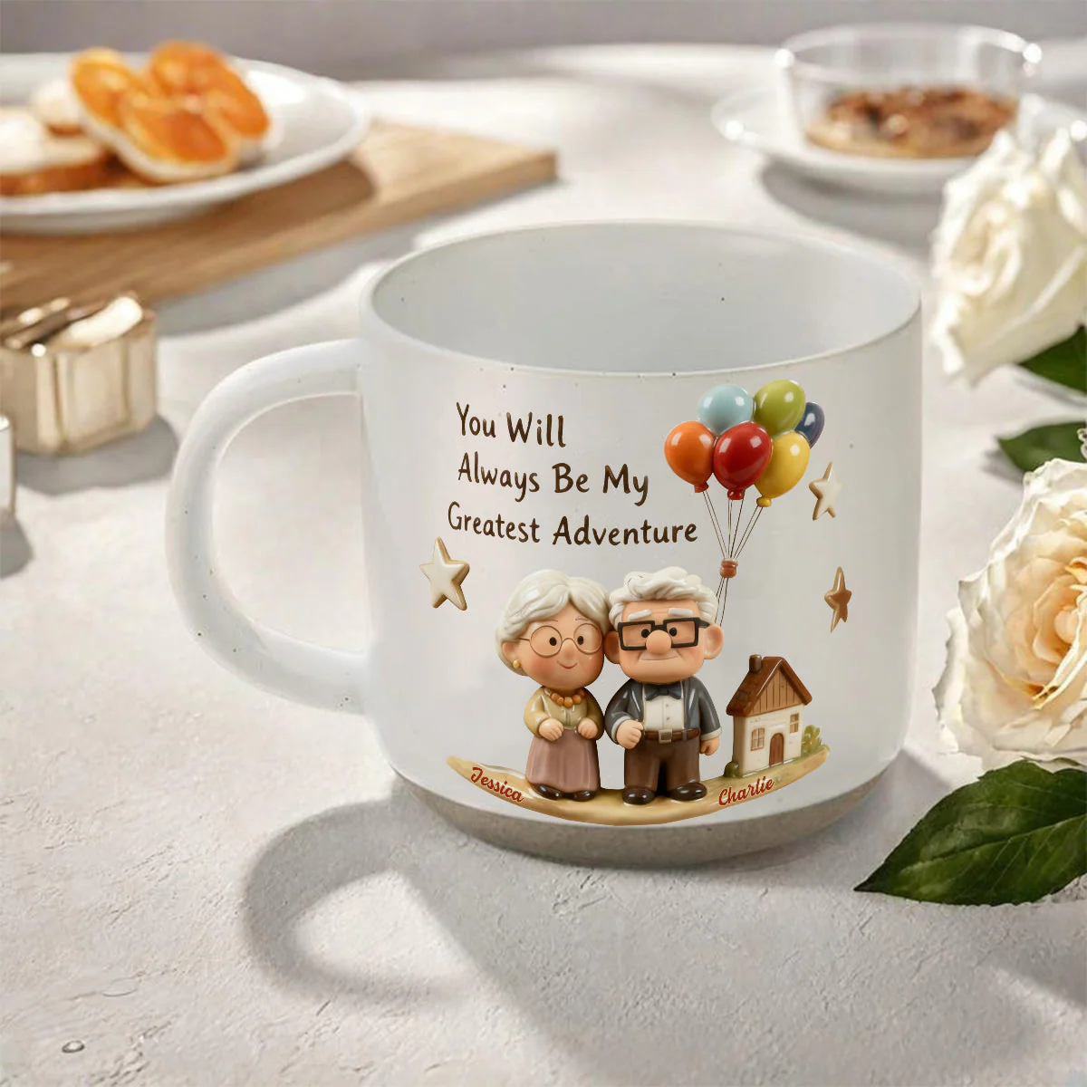 DSNY You Will Always Be My Greatest Adventure - Personalized Pottery Mug - Gift For Couples, Movie Fans NL122 - Image 7