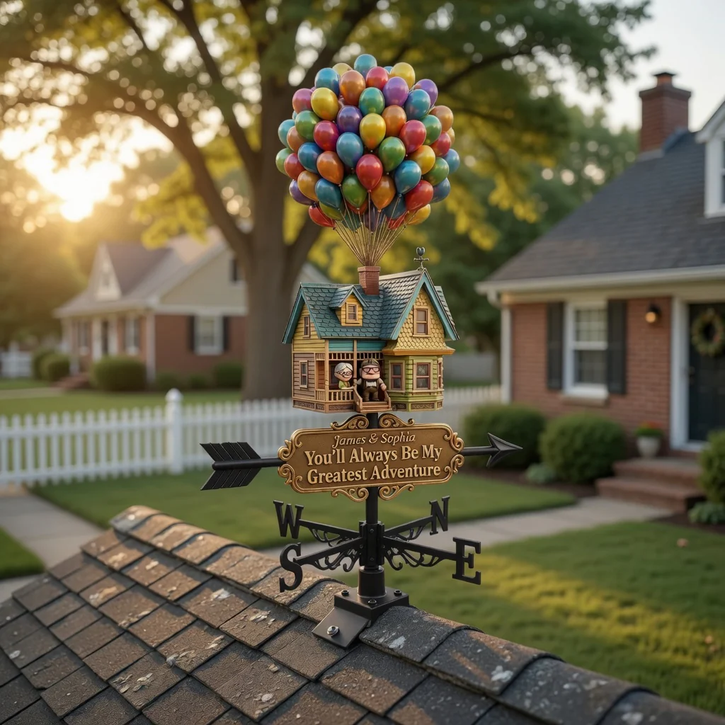 DSNY You Will Always Be My Greatest Adventure - Personalized Weather Vane - Gift For Family, Couples, Movie Fans - Image 2