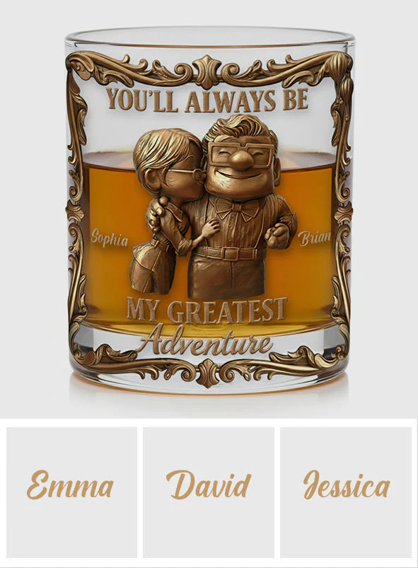 DSNY You'll Always Be My Greatest Adventure - Personalized Whiskey Glass - Gift For Couple, Fan Movies HH01 - Image 6
