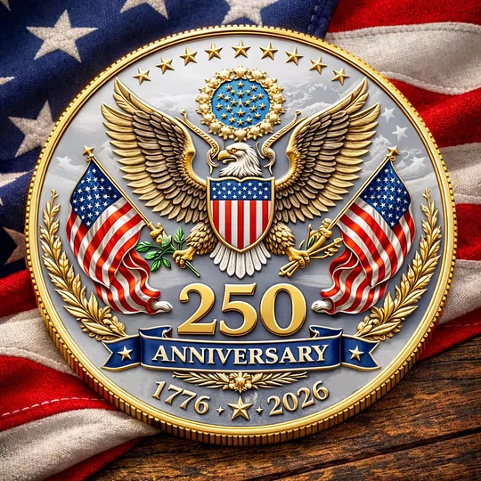 Eagle USA 250th Anniversary 1776 To 2026 - Commemorative Coin - Gift For Patriots - Image 3