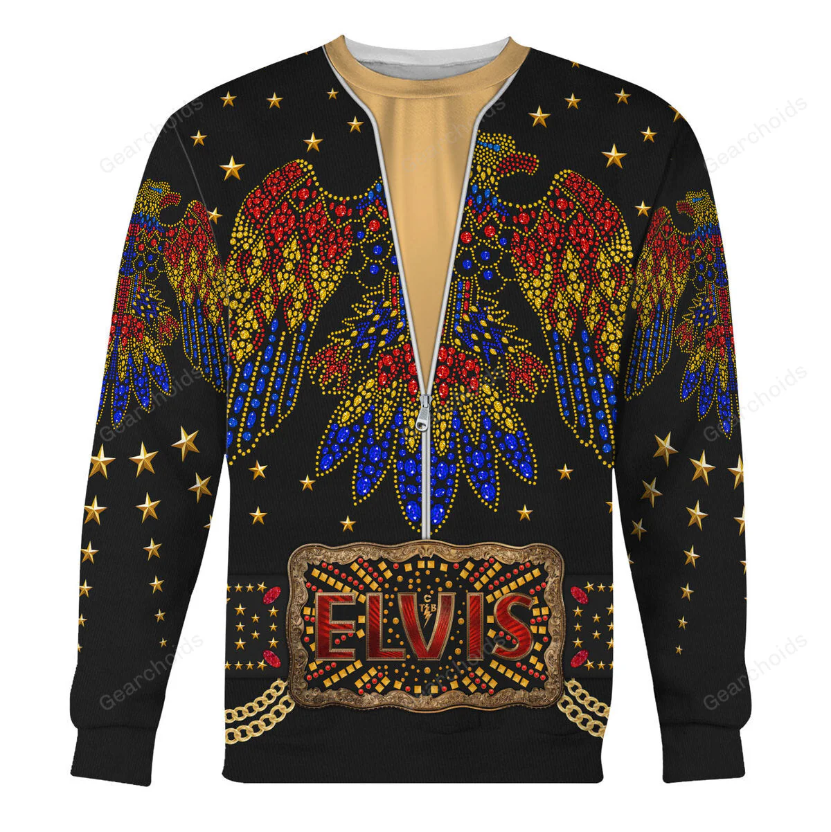 Elvis Aloha Black  - Costume Cosplay Hoodie Sweatshirt Sweatpants CSELV010 - Image 4