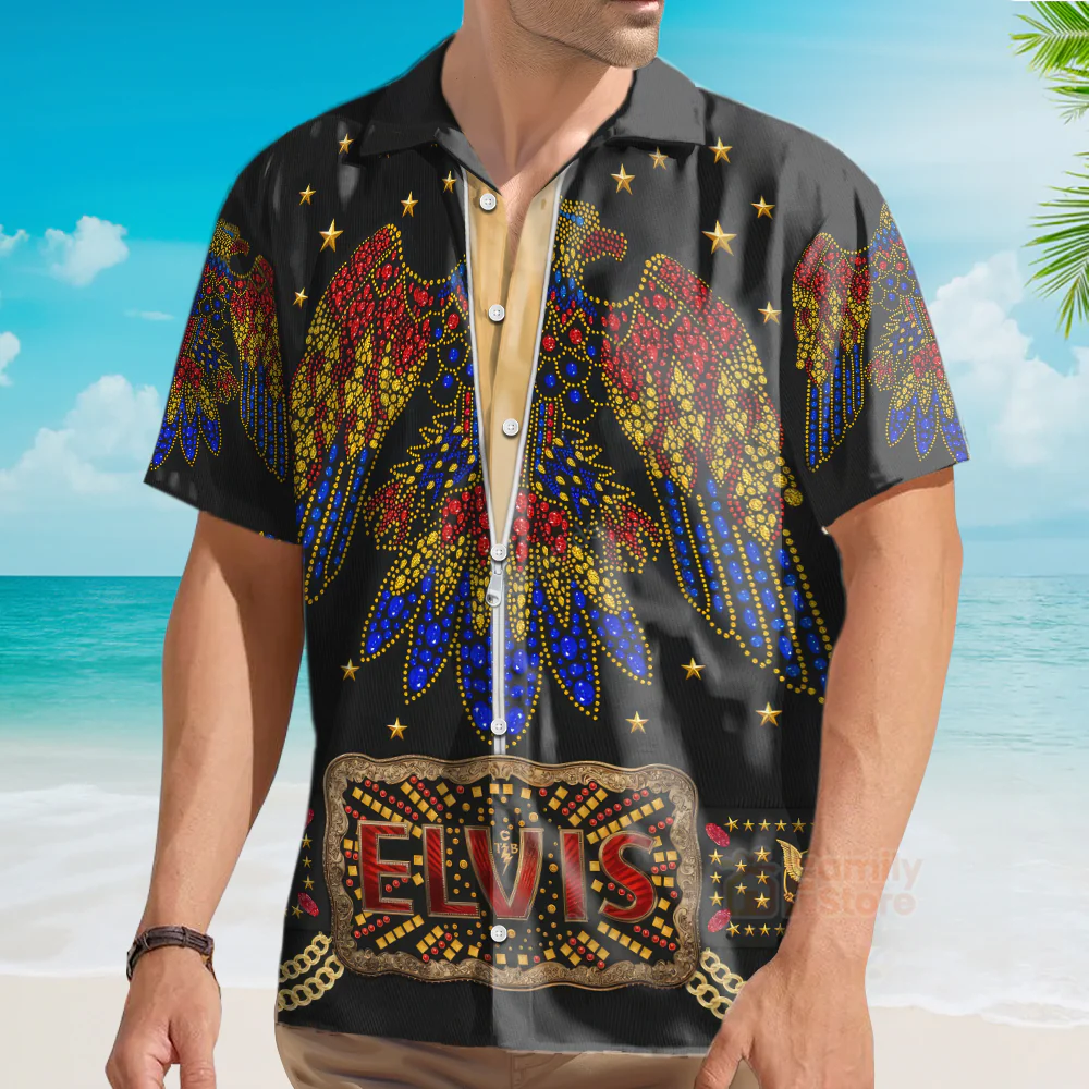 Elvis Aloha Black  - Costume Cosplay Hoodie Sweatshirt Sweatpants CSELV010 - Image 8