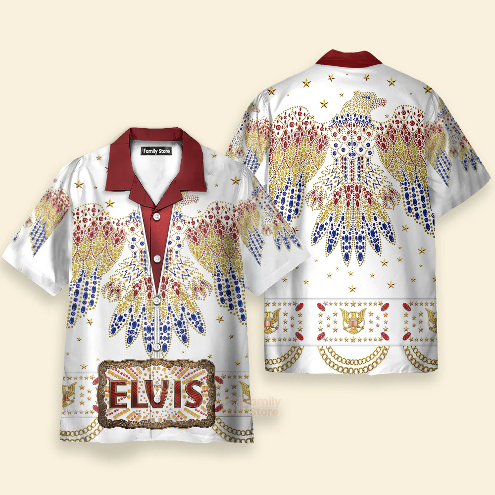 Elvis Aloha Costume from Hawaii New -  Costume Cosplay Hawaiian Shirt CSELV003 - Image 2
