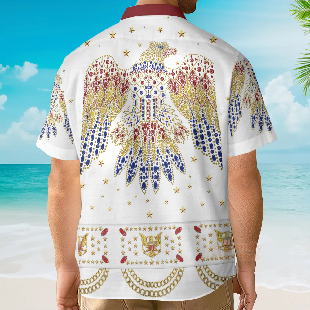 Elvis Aloha Costume from Hawaii New -  Costume Cosplay Hawaiian Shirt CSELV003 - Image 3
