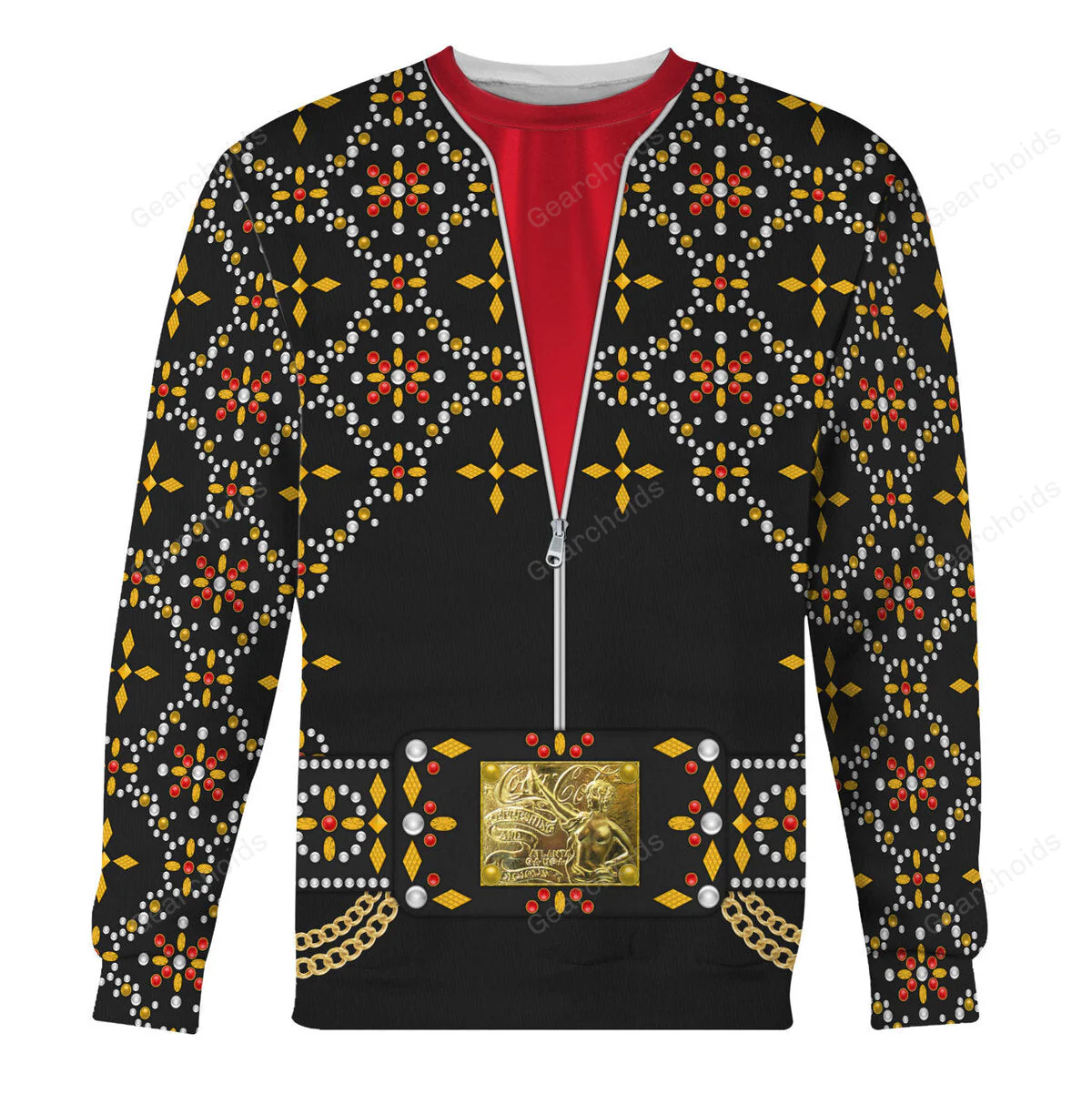 Elvis Black Conquistador Costume Black - Costume Cosplay Hoodie Sweatshirt Sweatpants CSELV015 - Image 5