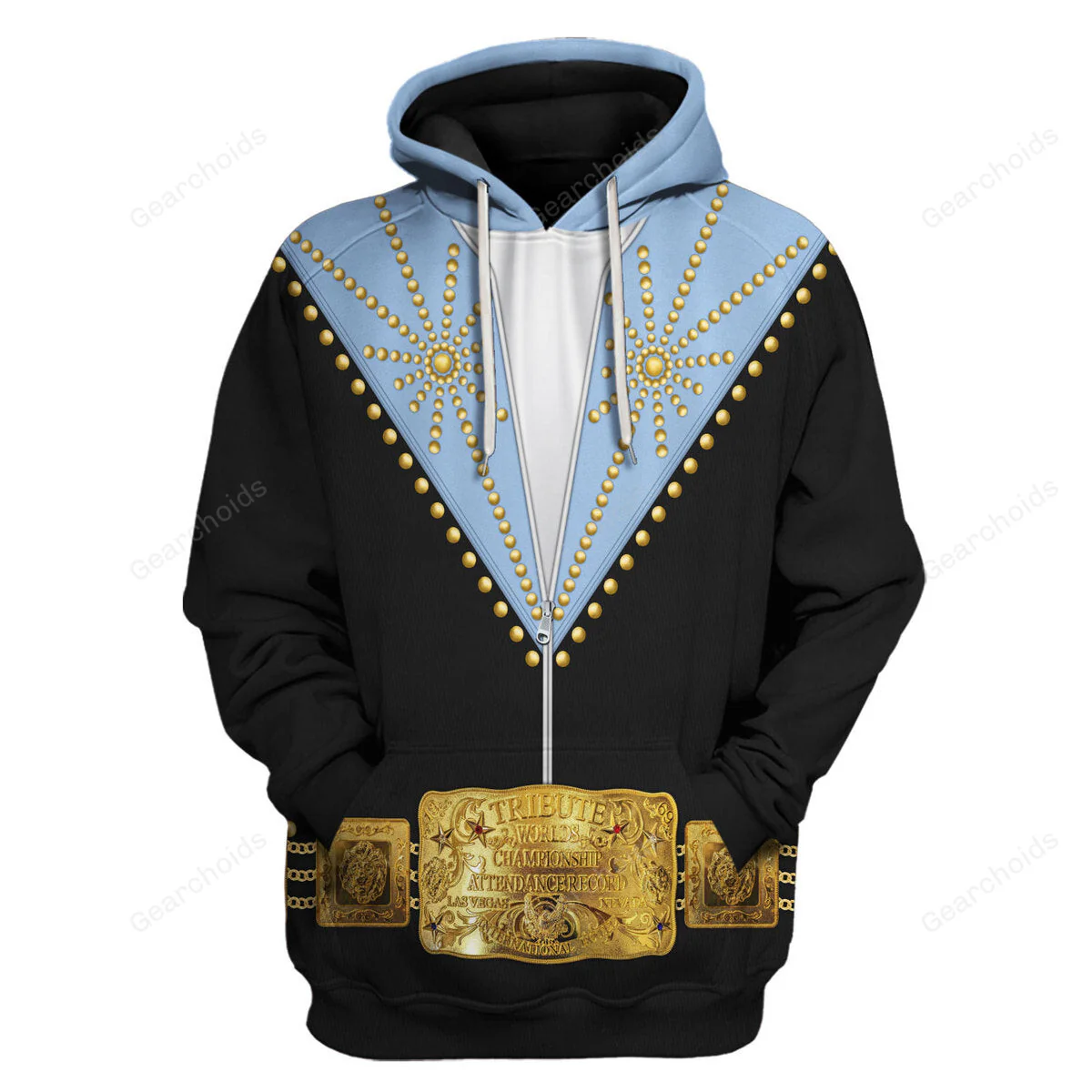 Elvis Cisco Blue - Costume Cosplay Hoodie Sweatshirt Sweatpants CSELV045 - Image 2