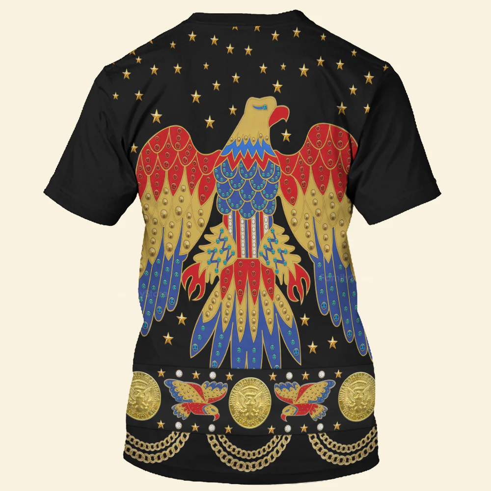 Elvis EAGLE Black - Costume Cosplay Hoodie Sweatshirt Sweatpants Hawaiian shirt Tshirt CSELV012 - Image 12