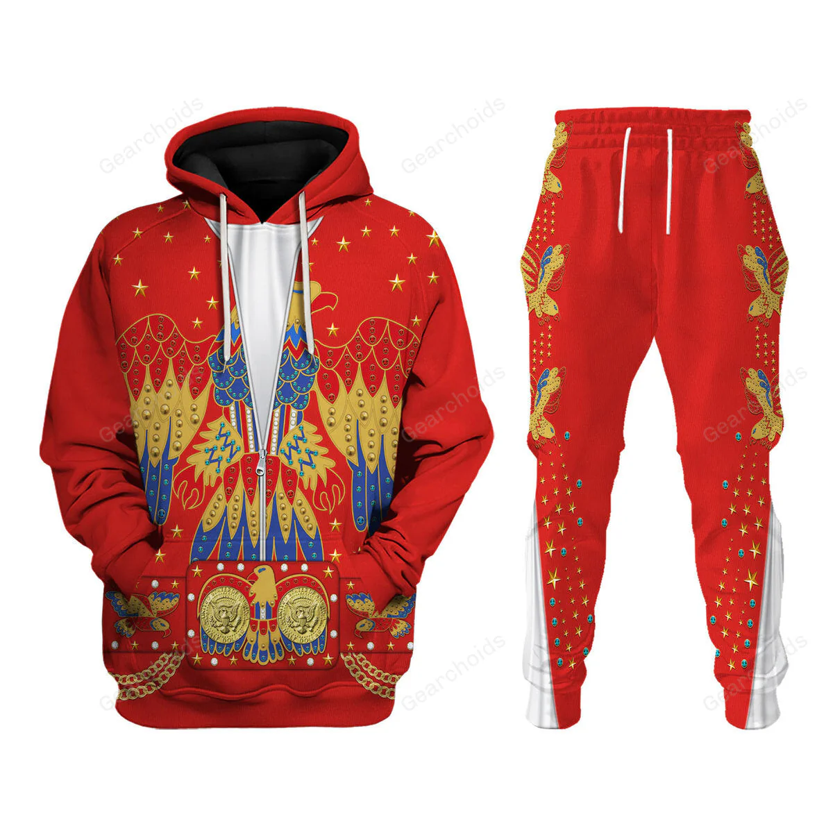 Elvis EAGLE Red - Costume Cosplay Hoodie Sweatshirt Sweatpants CSELV026