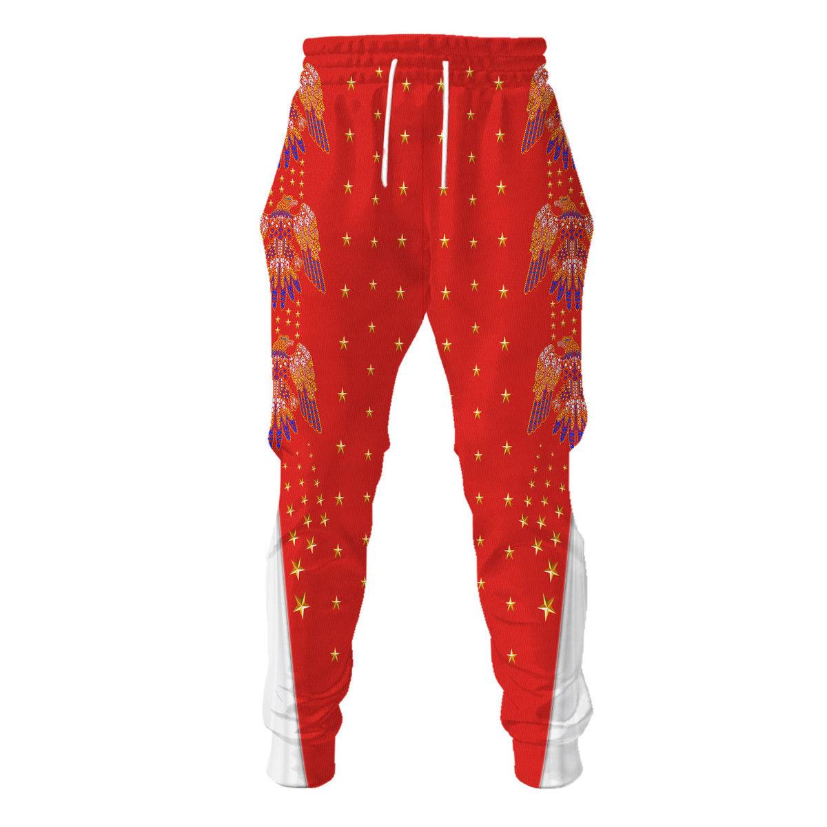 Elvis EAGLE Red Costume - Hoodie Sweatshirt T-Shirt Sweatpants CSELV028 - Image 11