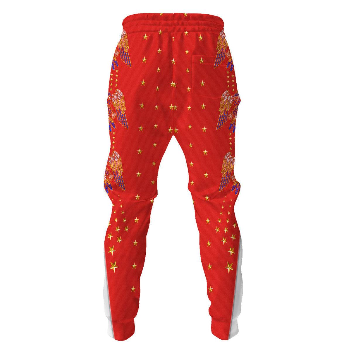 Elvis EAGLE Red Costume - Hoodie Sweatshirt T-Shirt Sweatpants CSELV028 - Image 12