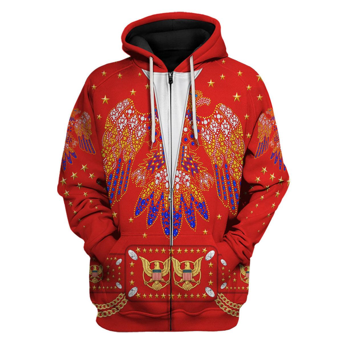 Elvis EAGLE Red Costume - Hoodie Sweatshirt T-Shirt Sweatpants CSELV028 - Image 3