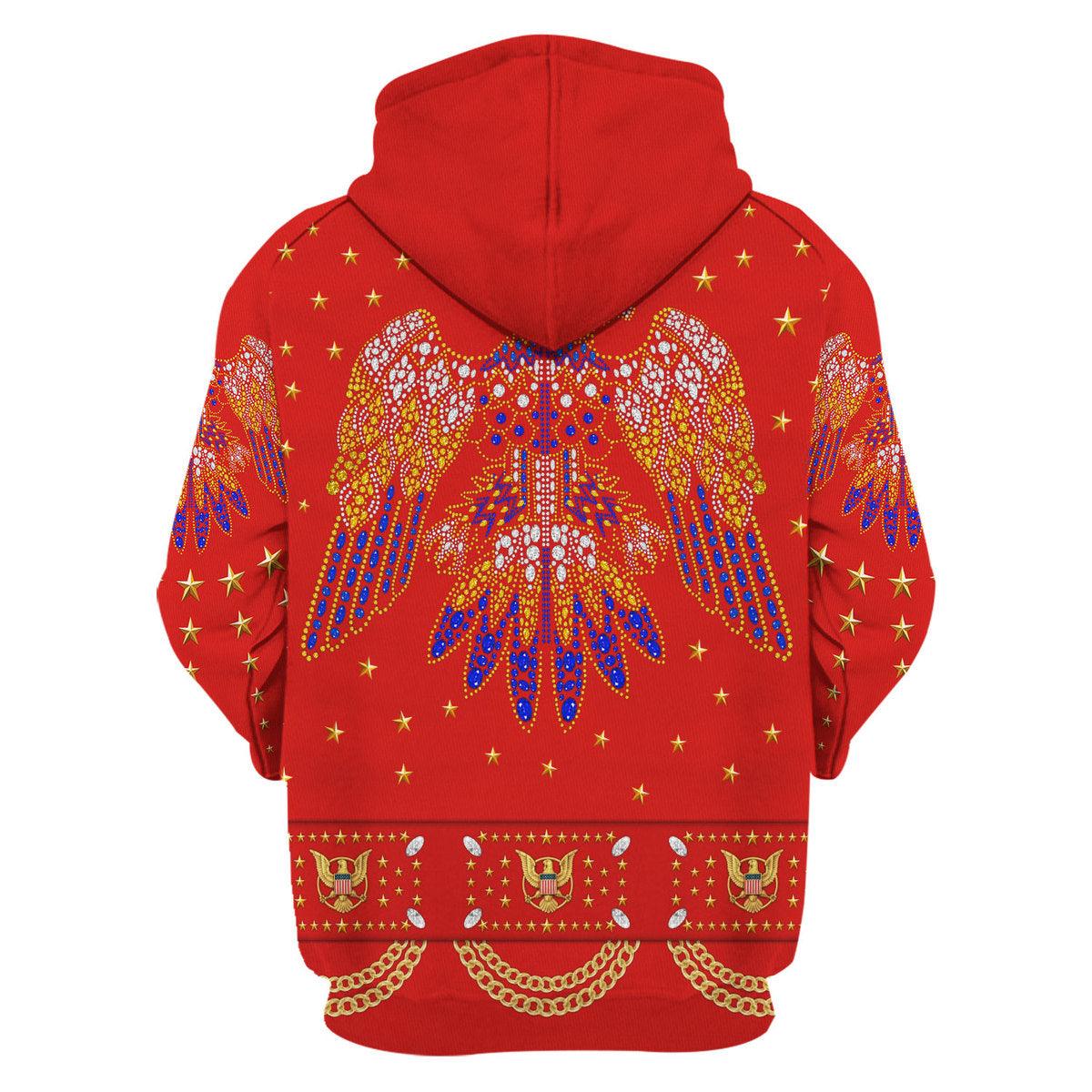 Elvis EAGLE Red Costume - Hoodie Sweatshirt T-Shirt Sweatpants CSELV028 - Image 4