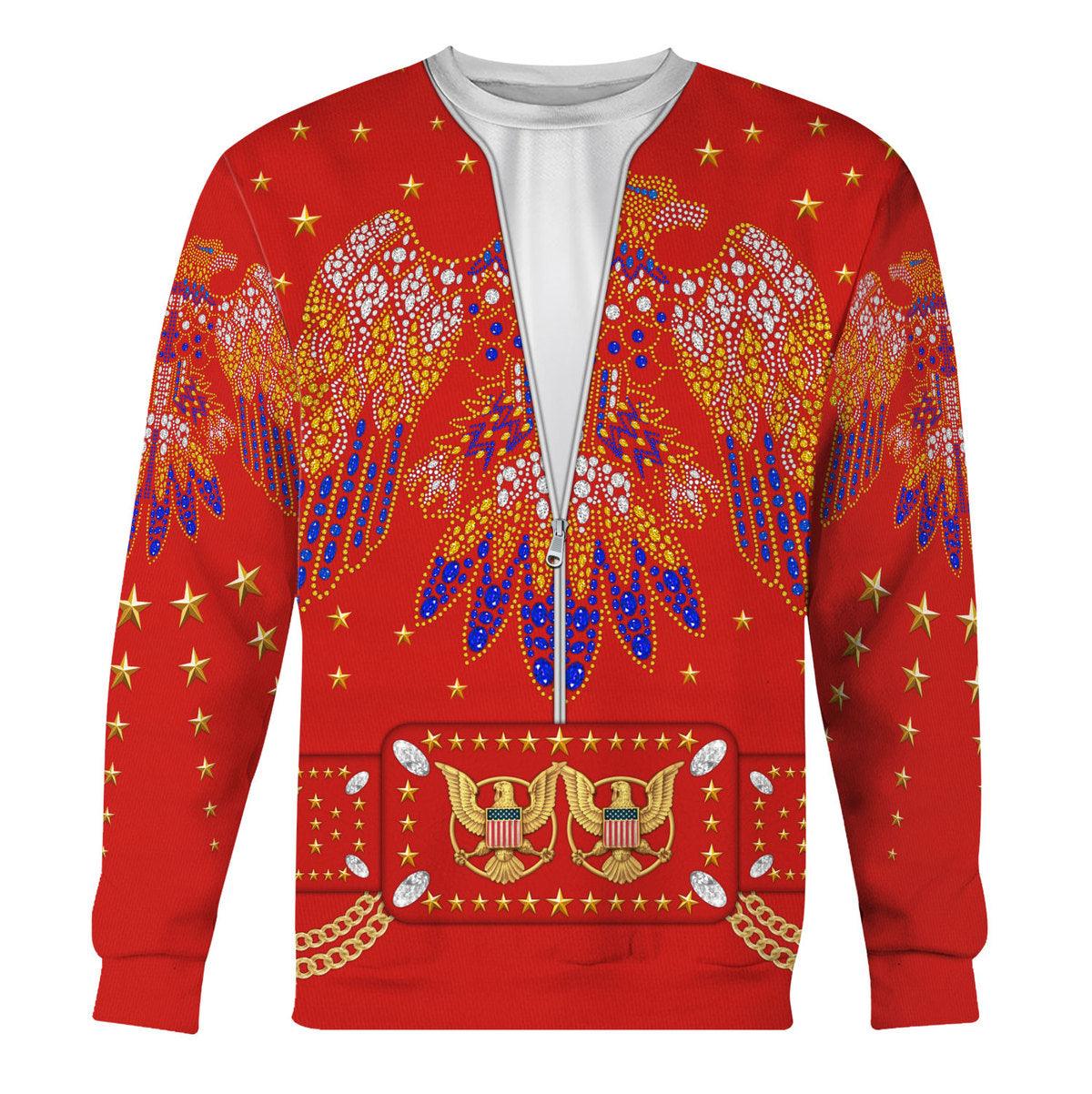 Elvis EAGLE Red Costume - Hoodie Sweatshirt T-Shirt Sweatpants CSELV028 - Image 8