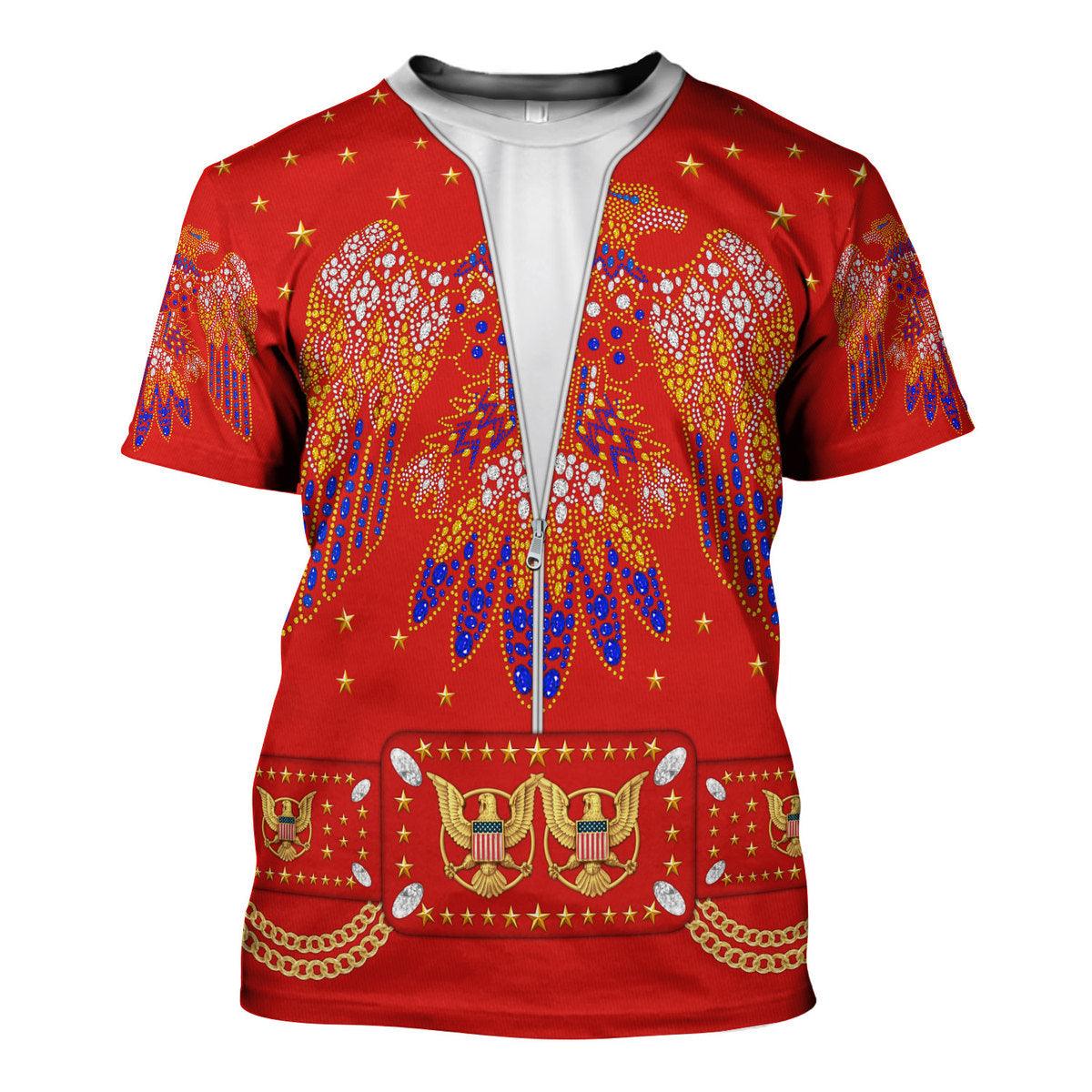 Elvis EAGLE Red Costume - Hoodie Sweatshirt T-Shirt Sweatpants CSELV028 - Image 9