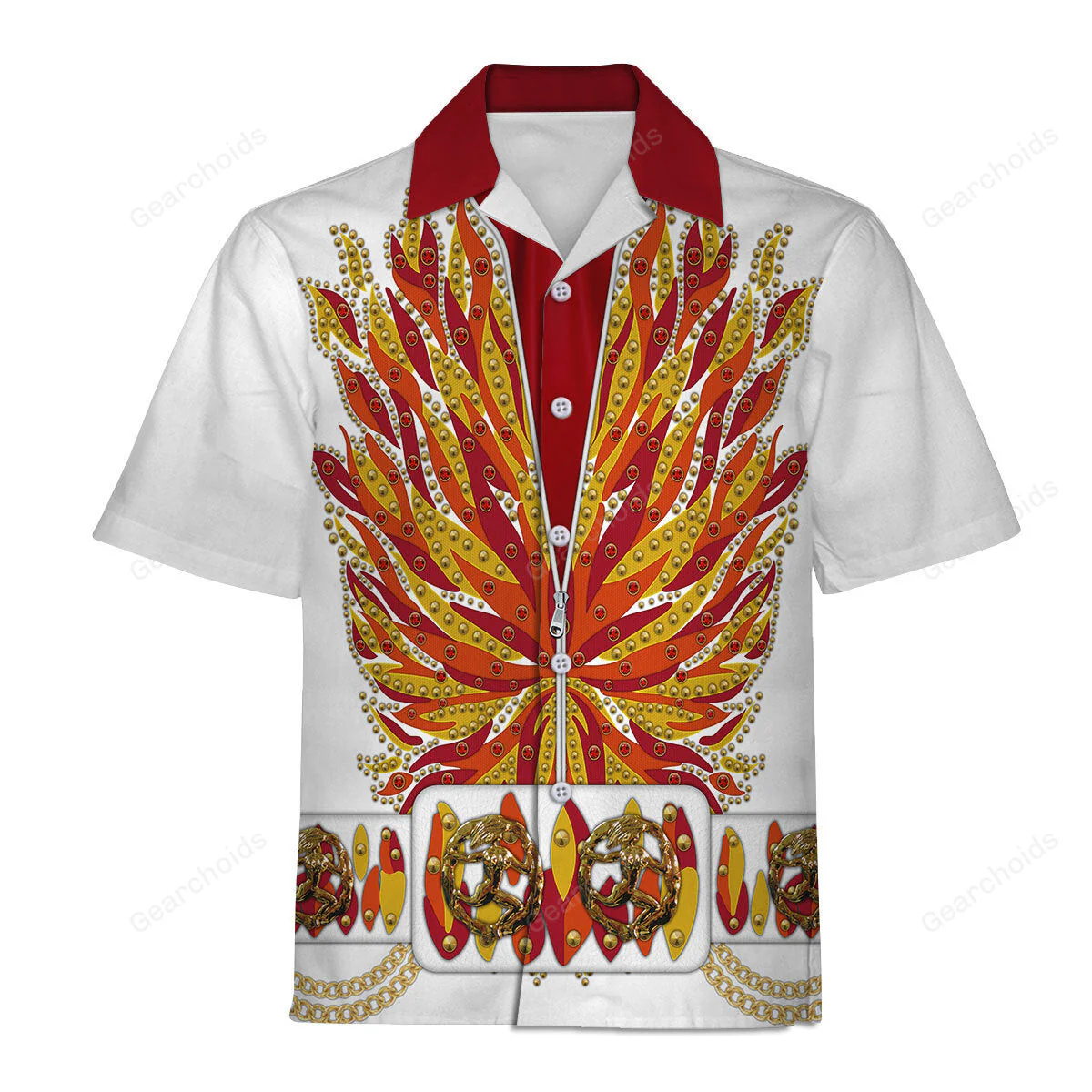 Elvis Flame Outfit - Costume Cosplay Hoodie Sweatshirt Sweatpants CSELV011 - Image 8