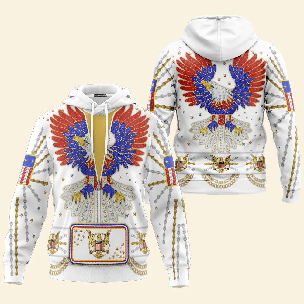 Elvis New Generation Eagle - Costume Cosplay Hoodie Sweatshirt Sweatpants CSELV030 - Image 3