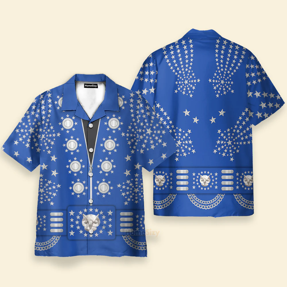 Elvis Owl Blue - Costume Cosplay Hoodie Sweatshirt Sweatpants CSELV006 - Image 4