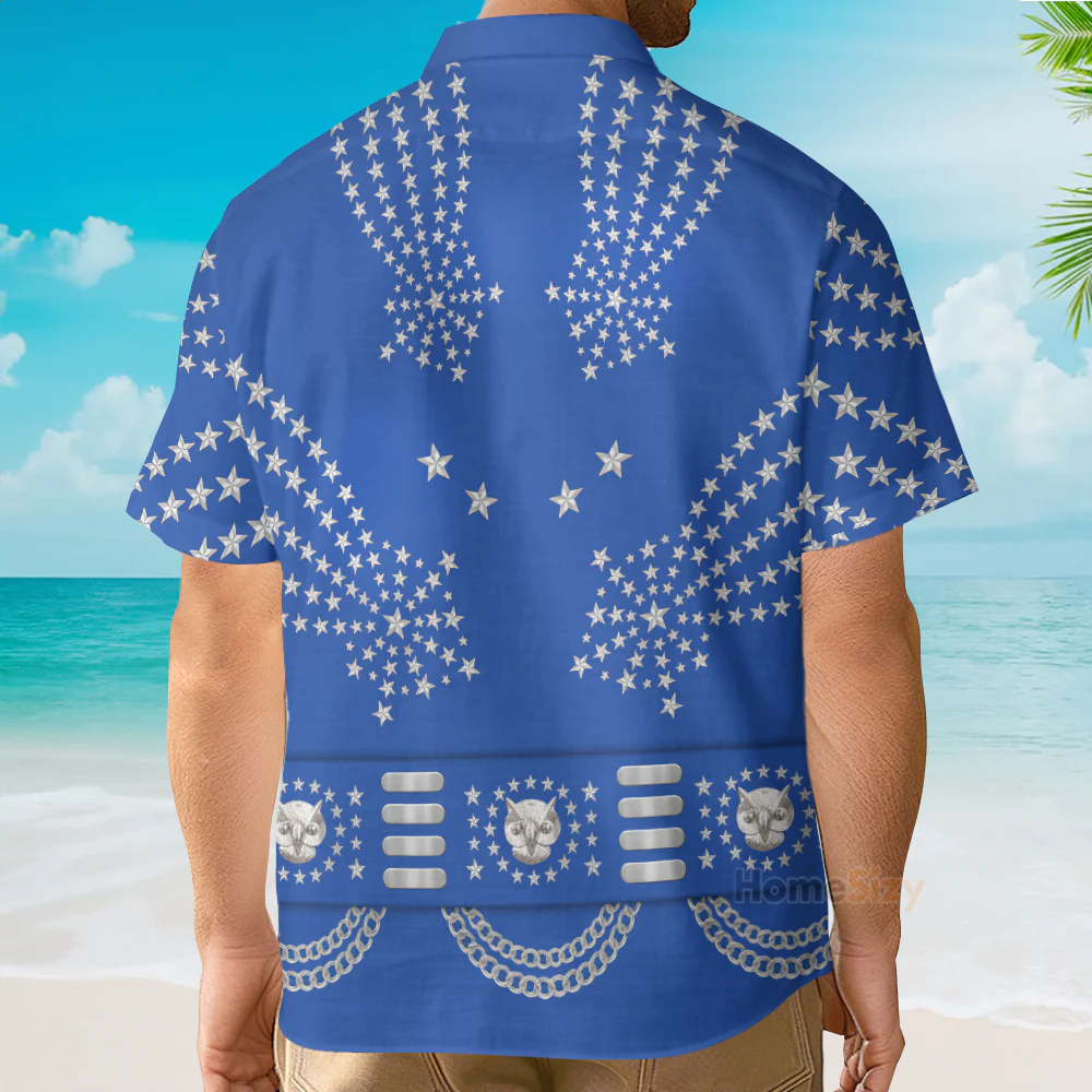 Elvis Owl Blue - Costume Cosplay Hoodie Sweatshirt Sweatpants CSELV006 - Image 5