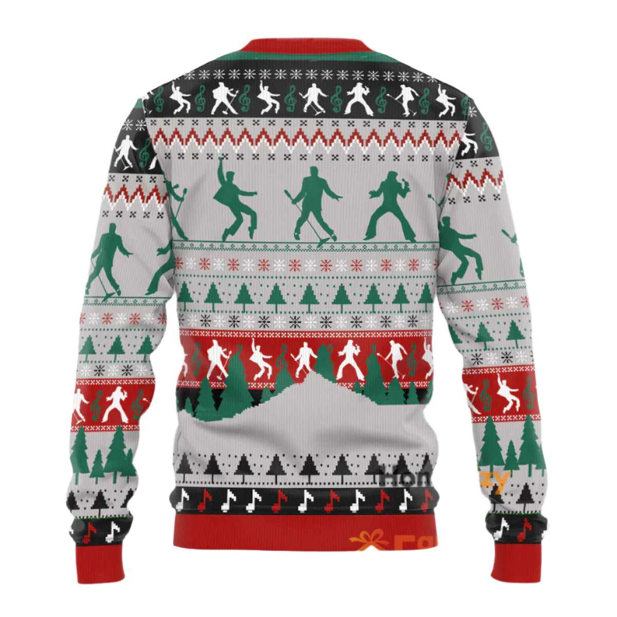 Elvis Presley With Santa Costumes Cosplay - Ugly Christmas Sweater CSELV050 - Image 3