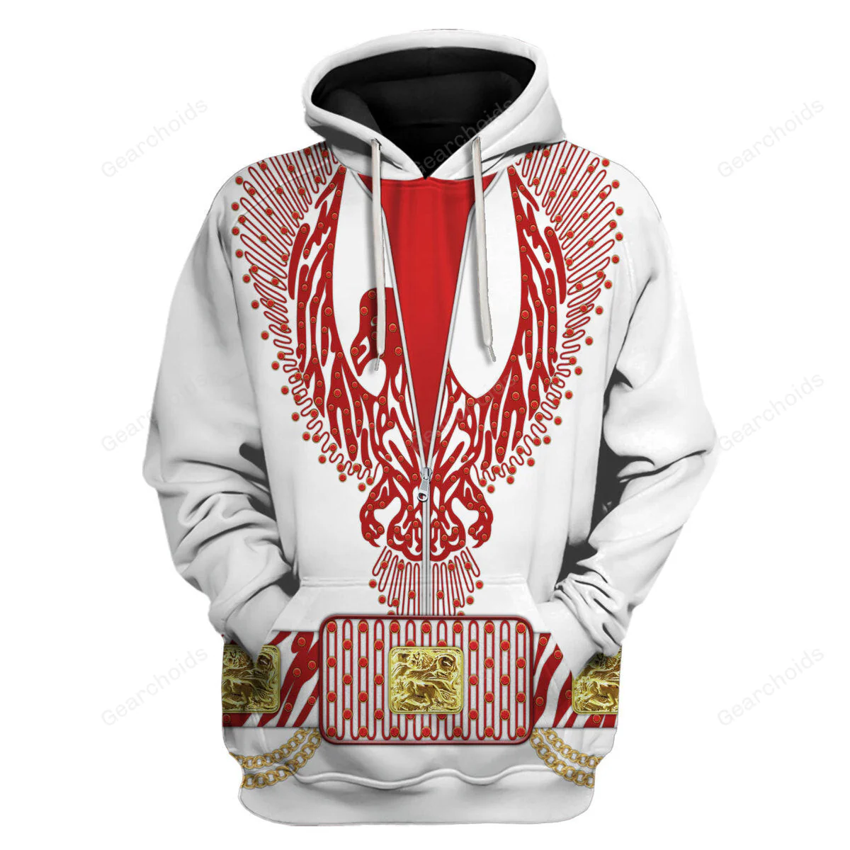 Elvis Red Phoenix Suit - Costume Cosplay Hoodie Sweatshirt Sweatpants CSELV035 - Image 2