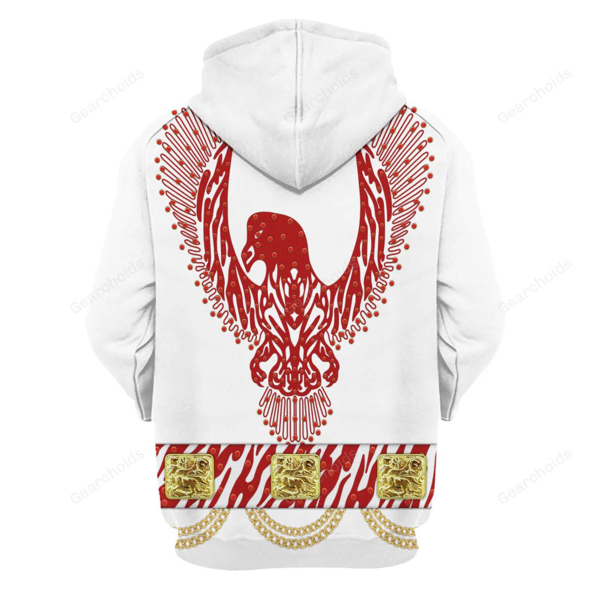 Elvis Red Phoenix Suit - Costume Cosplay Hoodie Sweatshirt Sweatpants CSELV035 - Image 4