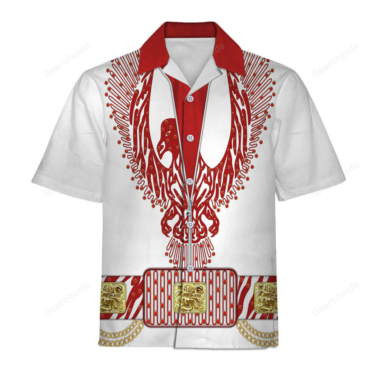 Elvis Red Phoenix Suit - Costume Cosplay Hoodie Sweatshirt Sweatpants CSELV035 - Image 9