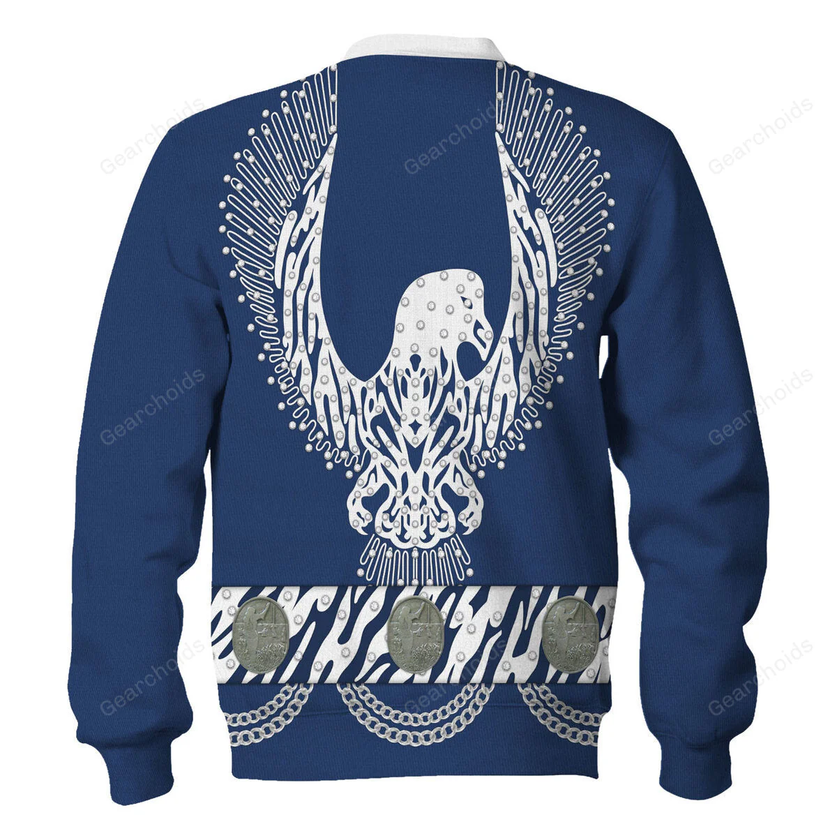 Elvis Silver Phoenix Blue - Costume Cosplay Hoodie Sweatshirt Sweatpants CSELV018 - Image 6