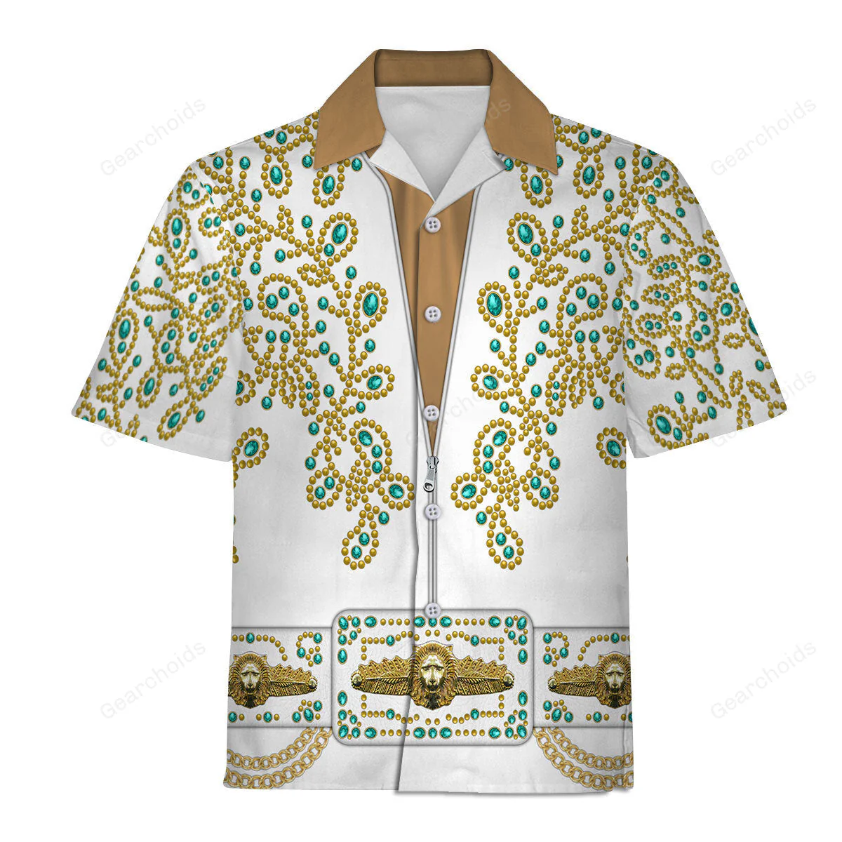 lvis Spanish Flower - White With Green Stones - Costume Cosplay Hoodie Sweatshirt Sweatpants CSELV032 - Image 9