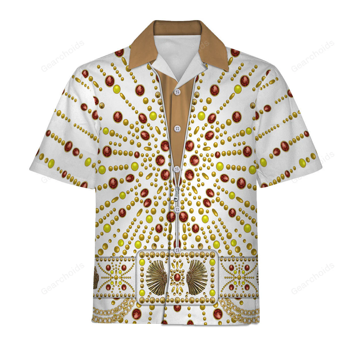 Elvis Sunburst - Costume Cosplay Hawaiian Shirt CSELV040