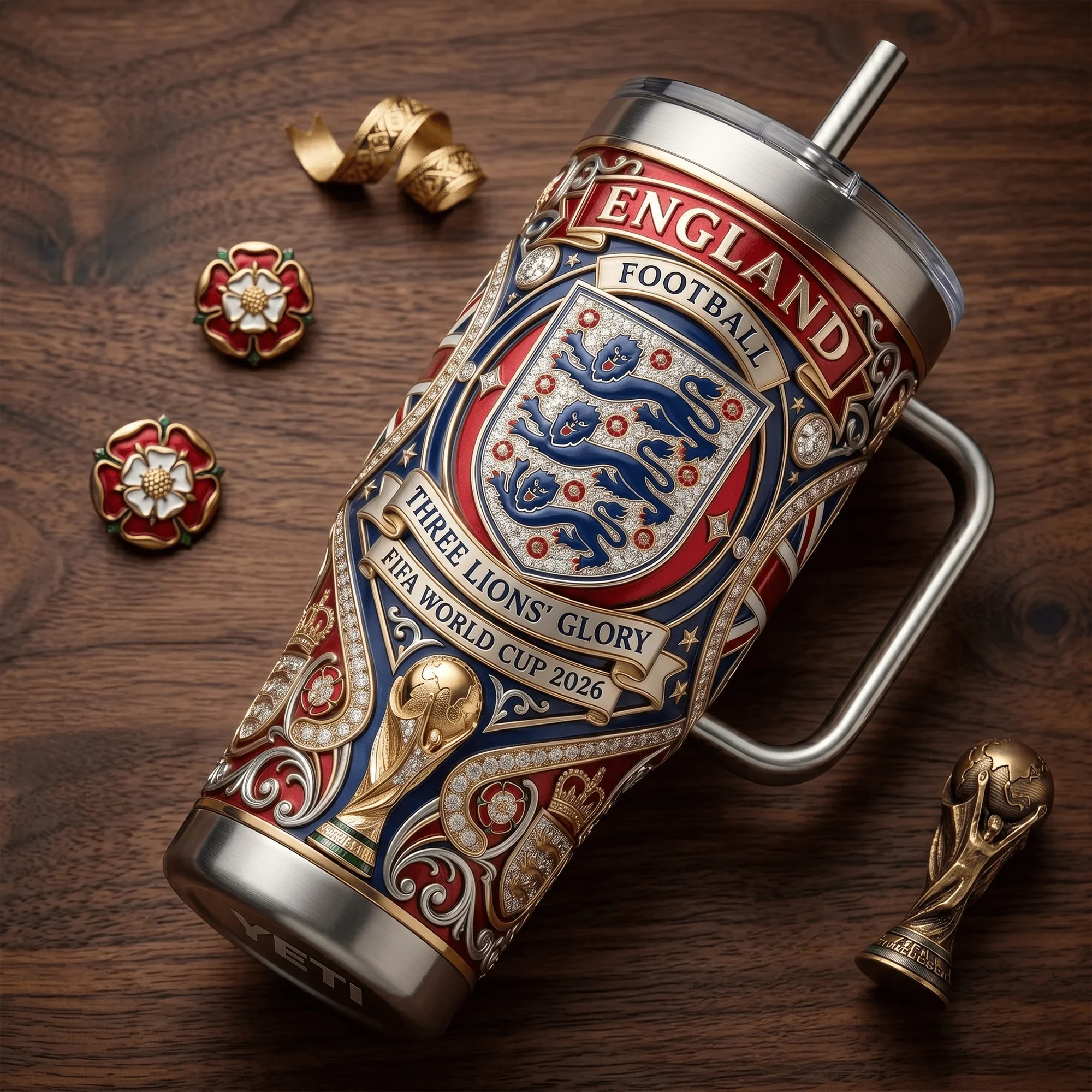 England Soccer Championship 2026 Tumbler - Gift For Sport Lovers HH01 - Image 3