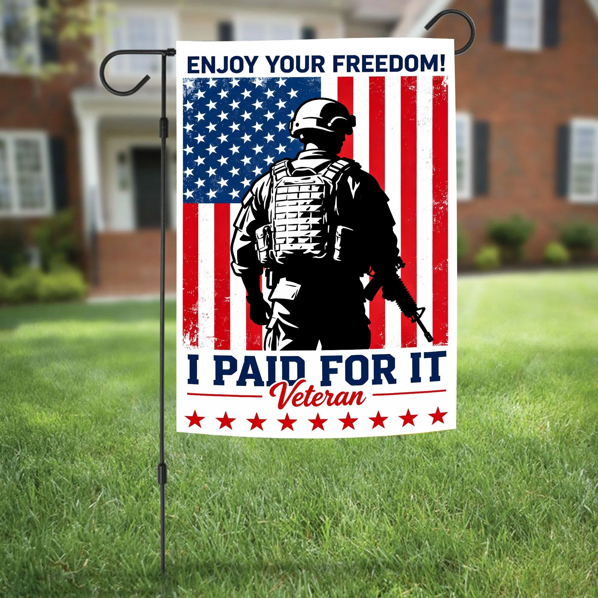 Enjoy Your Freedom I Paid For It Veteran Flag - Gift For Veteran, Patriotic | HN02 - Image 4