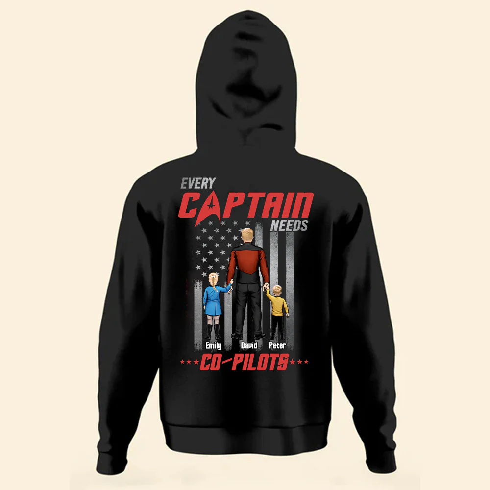 SaTr Every Captain Needs A Co Pilot - Gift For Dad - Personalized TShirt - CL22 NA94 - Image 3