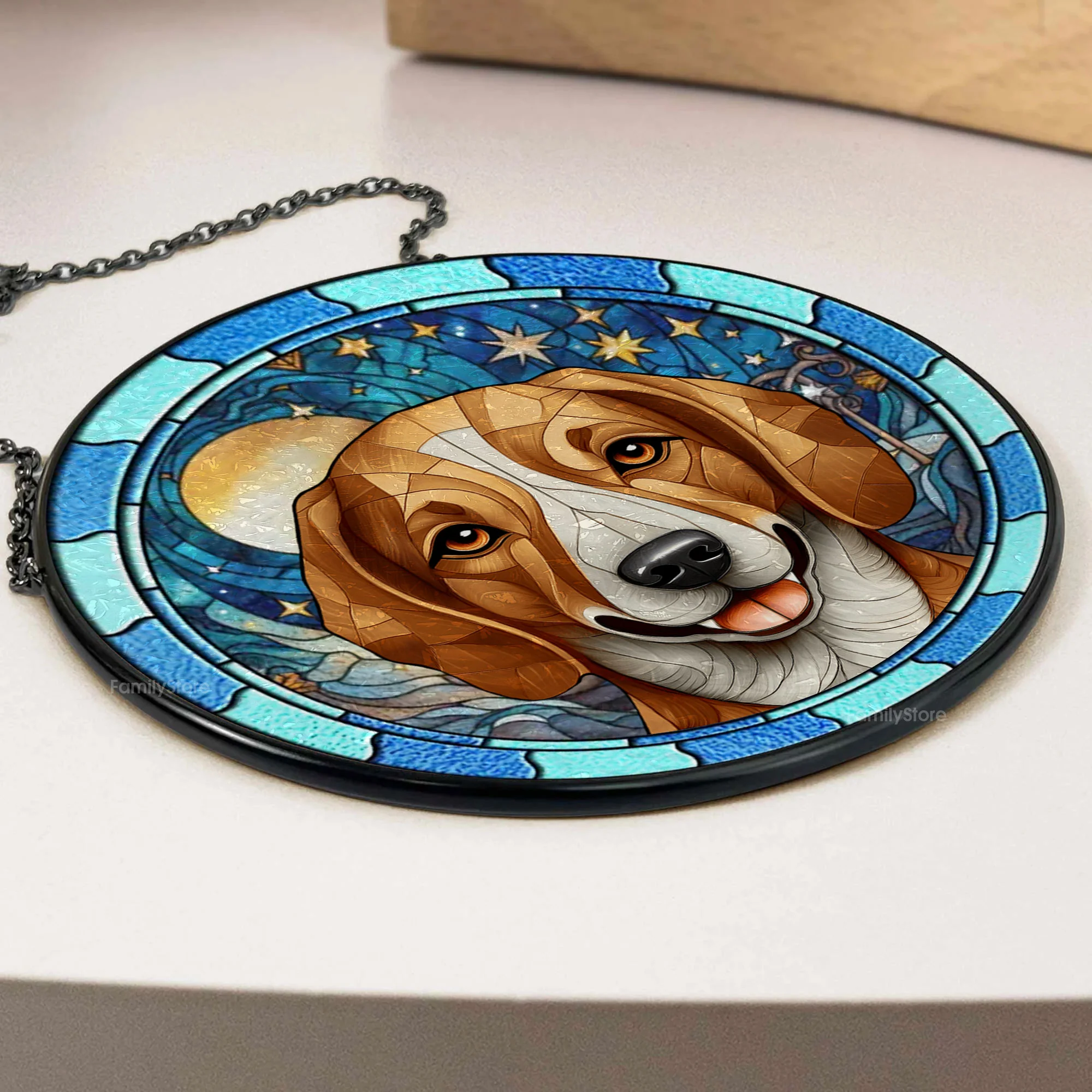 Angels Have Wings - Memorial Gift For Pet Lovers - Personalized Stained Glass Window Hanging Suncatcher - Image 3
