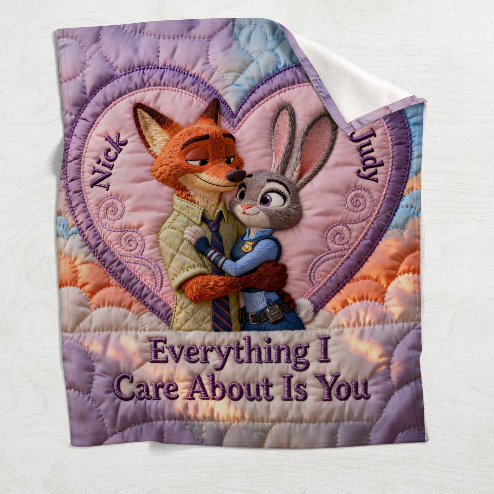 Everything I Care About Is You - Personalized Blanket - Gift For Couples, Movie Fans NL122 - Image 4