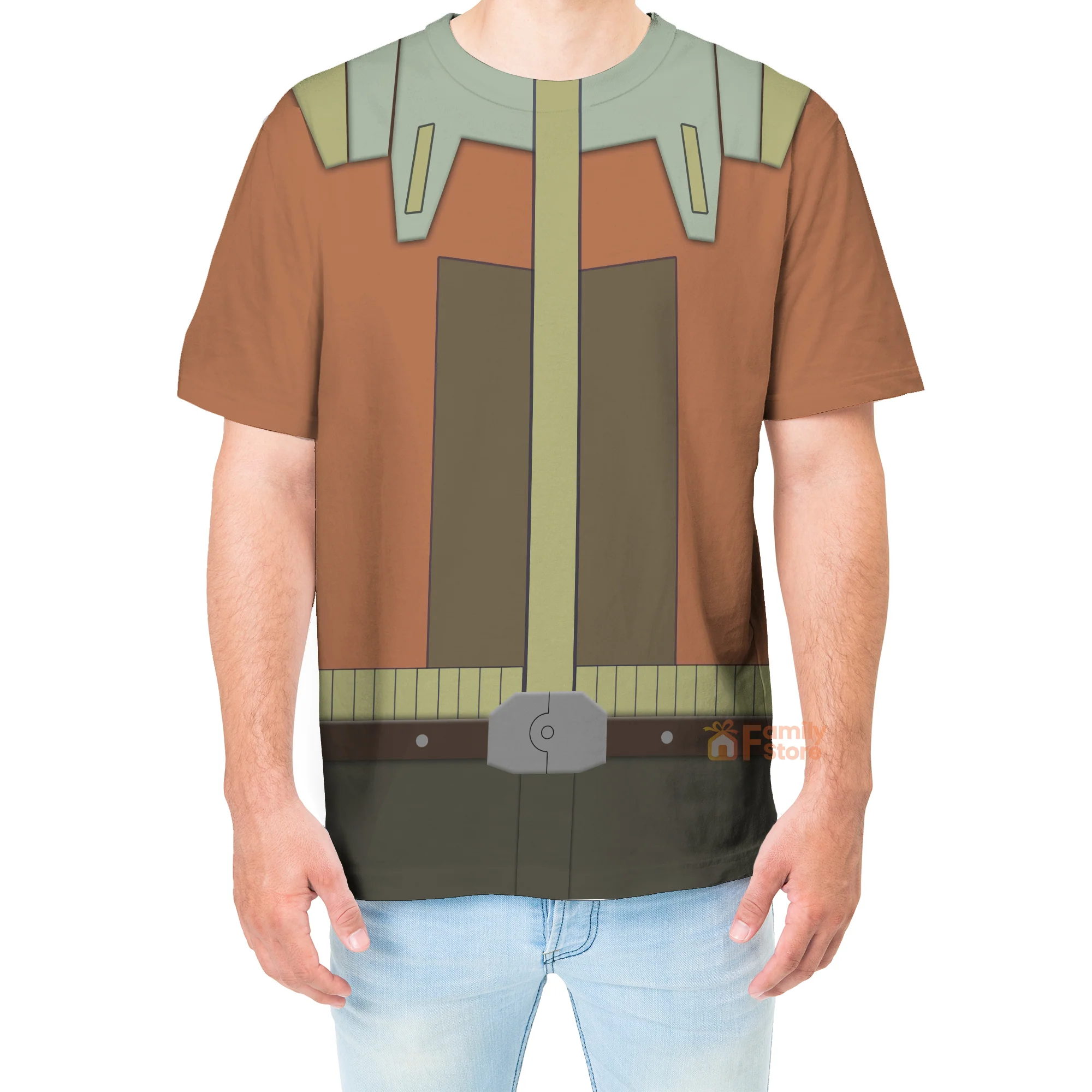 Ezra Bridger Stwa Rebels Costume T-shirt For Men - Image 4