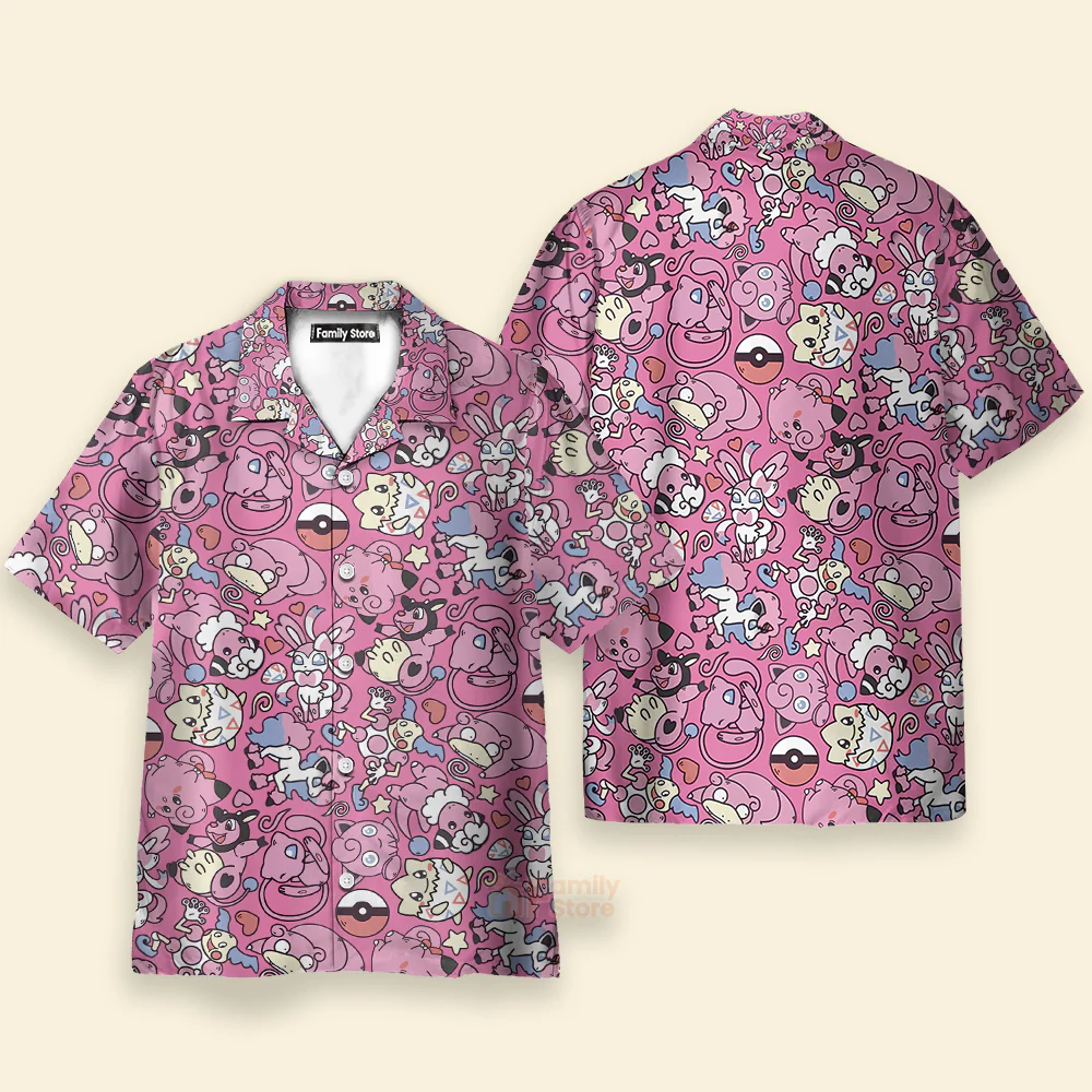 Fairy PoMo Pattern Kawaii Hawaiian Shirt - Image 2