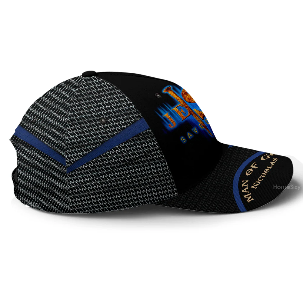 Faith Cap with “Jesus Saved My Life” Religious Classic Cap- Christian Gift For Men, Dad, Grandpa, Husband | Custom Name - Image 5