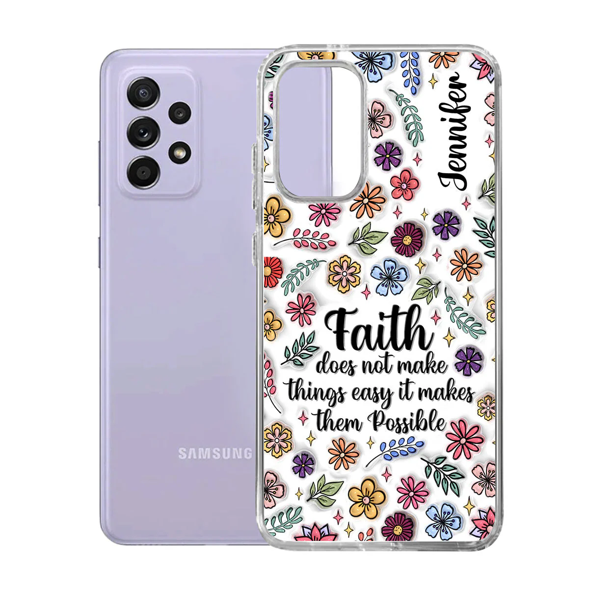 Faith Does Not Make Things Easy It Makes Them Possible - Personalized 3D Inflated Effect Phone Case TD118 - Image 6