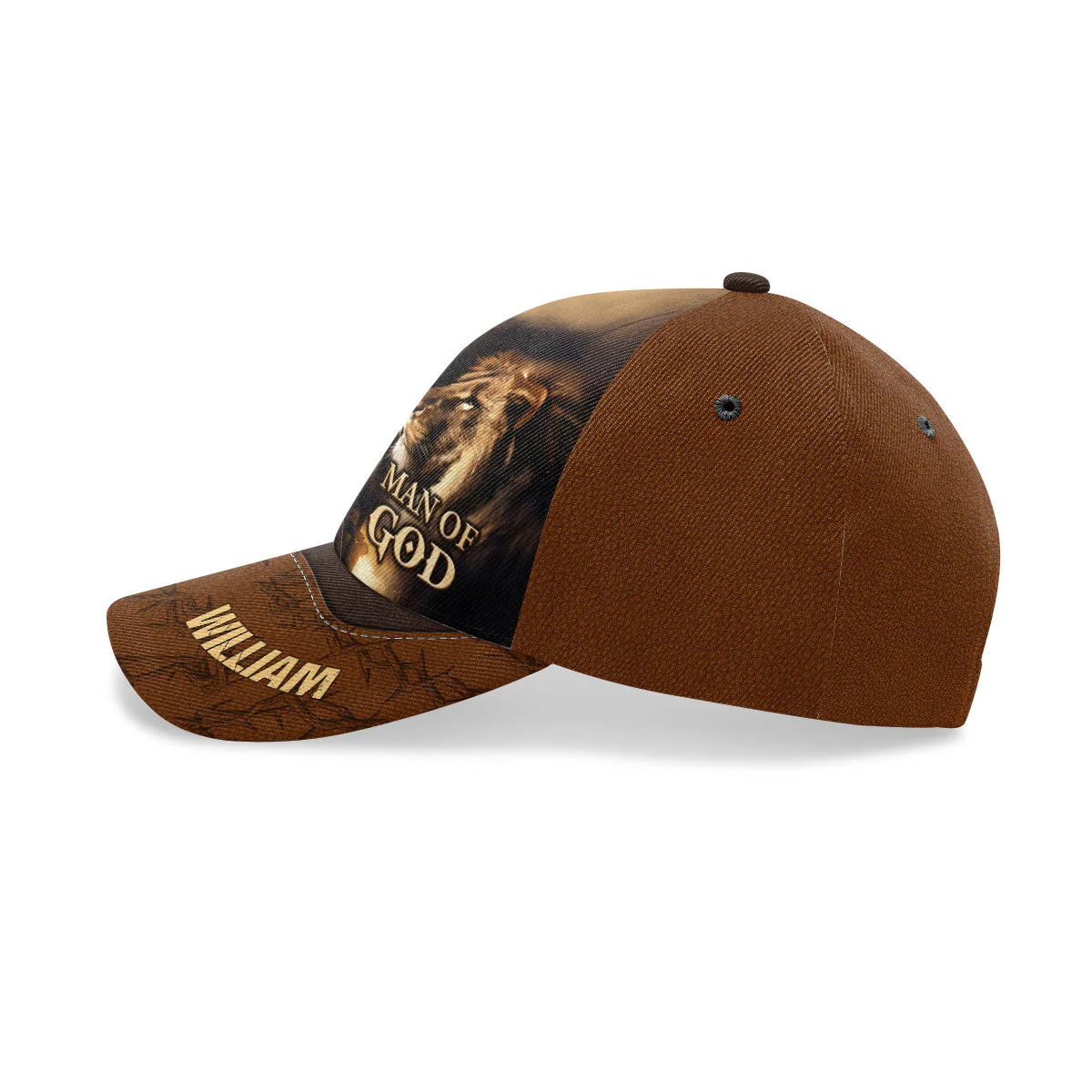 Faith Lion Man of God - Personalized Classic Cap - Image 3