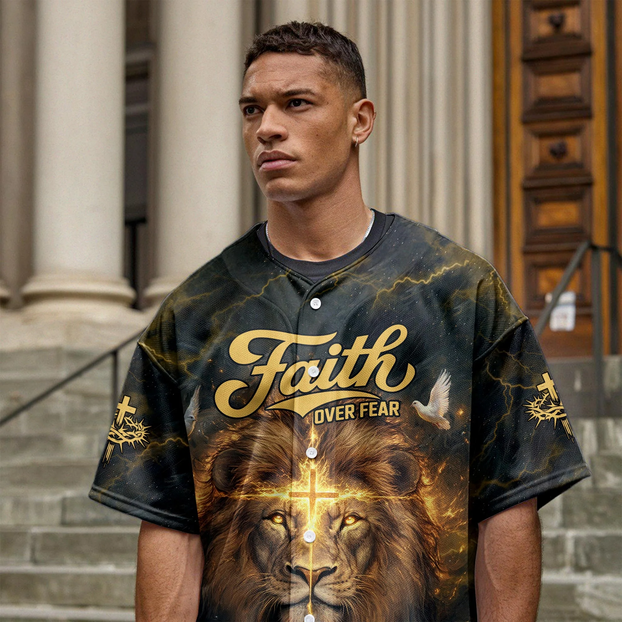 Faith Over Fear Divine Strength Baseball Jersey Bundle - Image 7