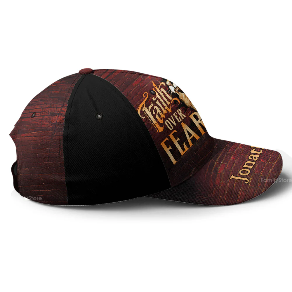 Faith Over Fear - Personalized Classic Cap - Gift For Dad, Husband, Grandpa HN02 - Image 7