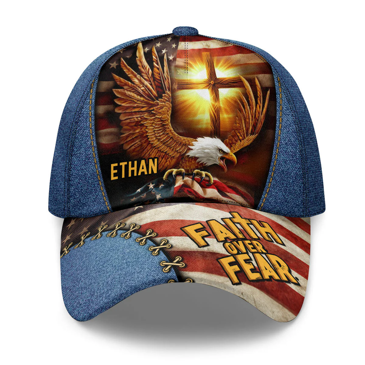 Faith Over Fear - Personalized Classic Cap - Gift for Men, Dad, Grandpa, Husband, Father's Day Gift NA94