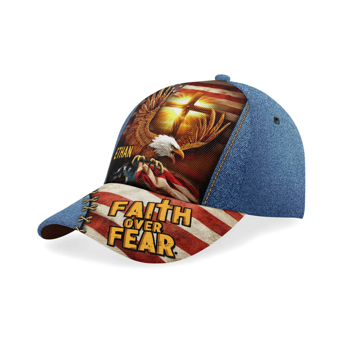 Faith Over Fear - Personalized Classic Cap - Gift for Men, Dad, Grandpa, Husband, Father's Day Gift NA94 - Image 2