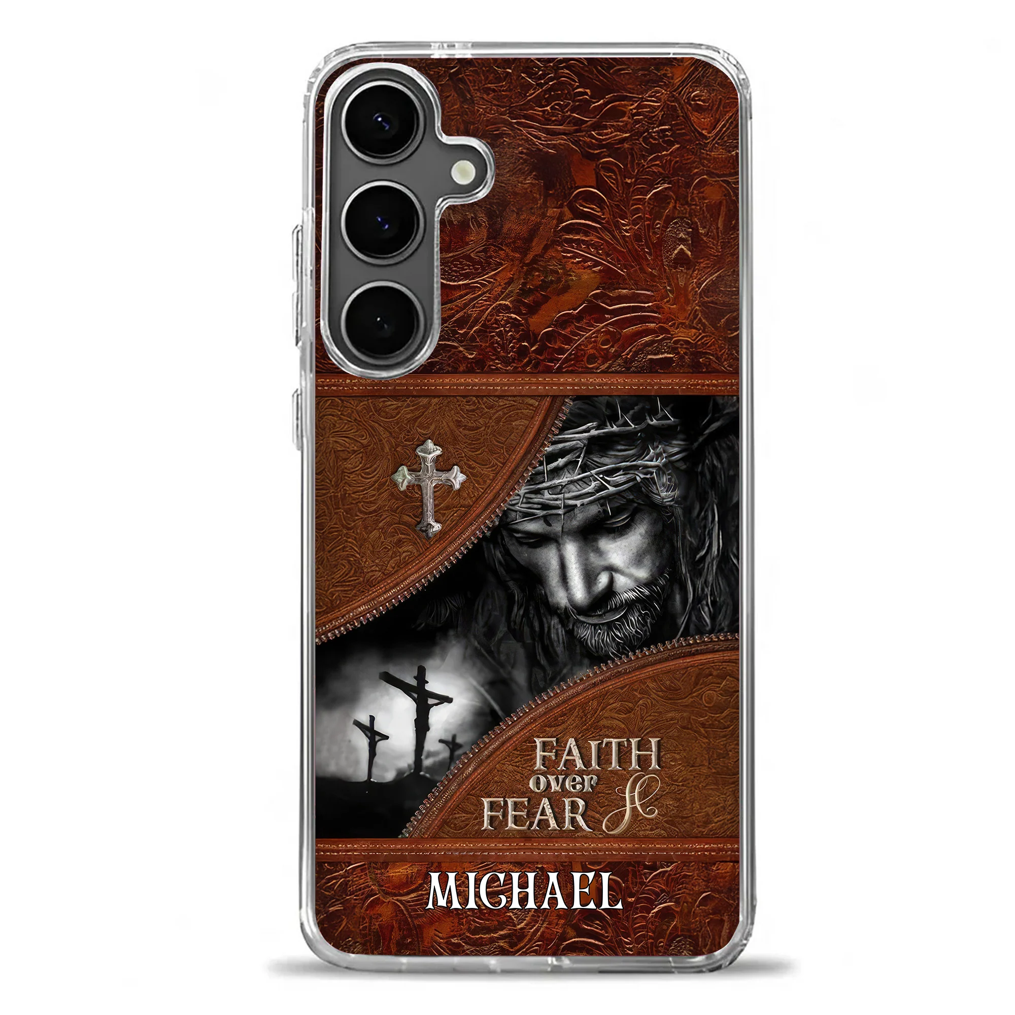 Faith Over Fear - Personalized Phone Case TD118 - Image 2