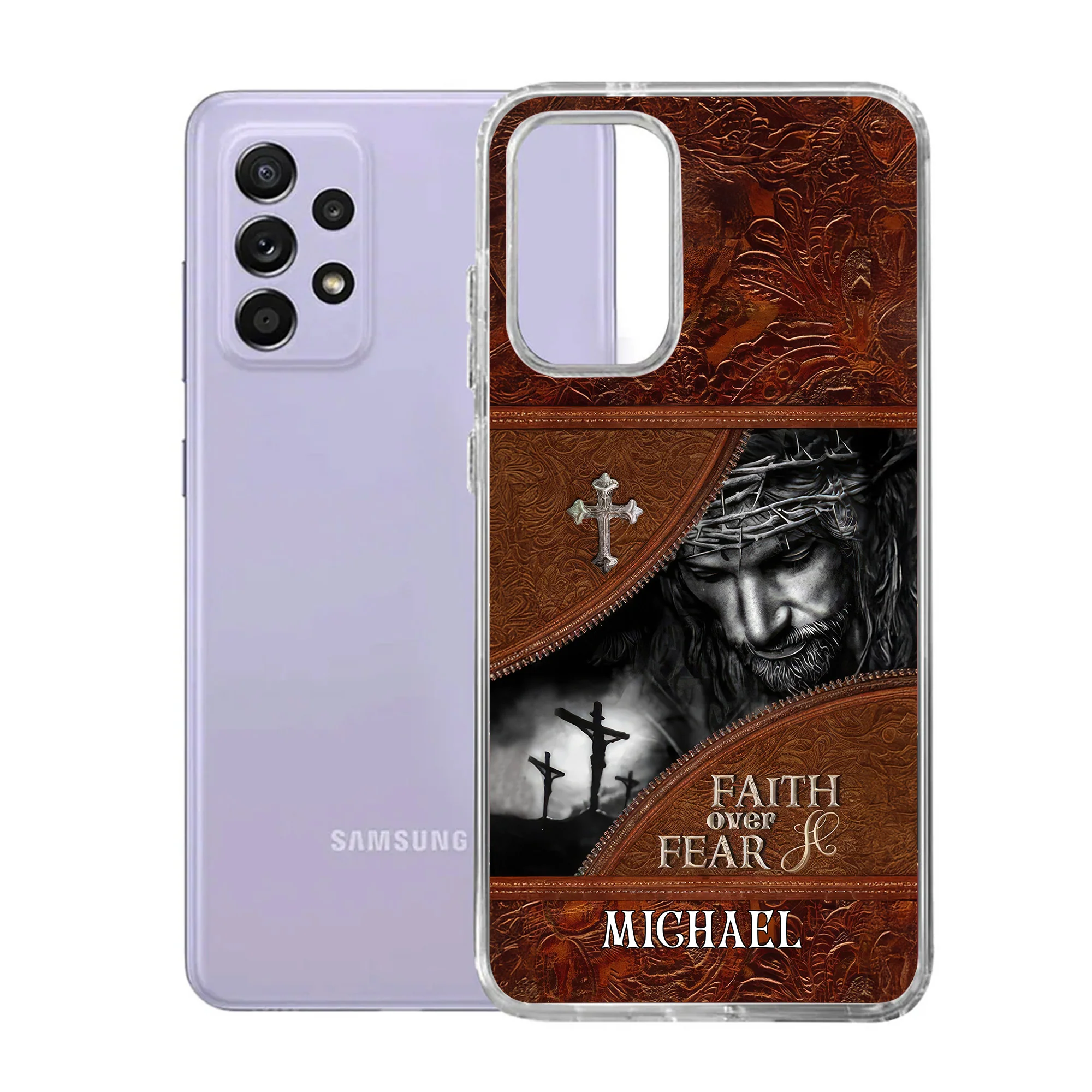 Faith Over Fear - Personalized Phone Case TD118 - Image 6