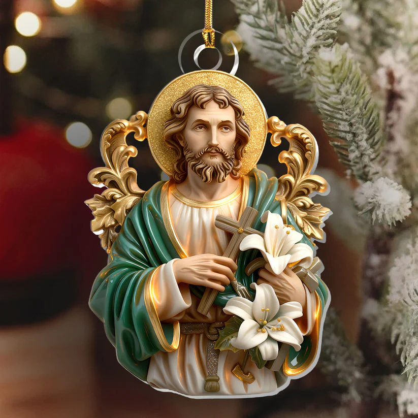 Faithful Carpenter - 1-Layer Acrylic Ornament - Gift for Christmas HL128 - Image 2