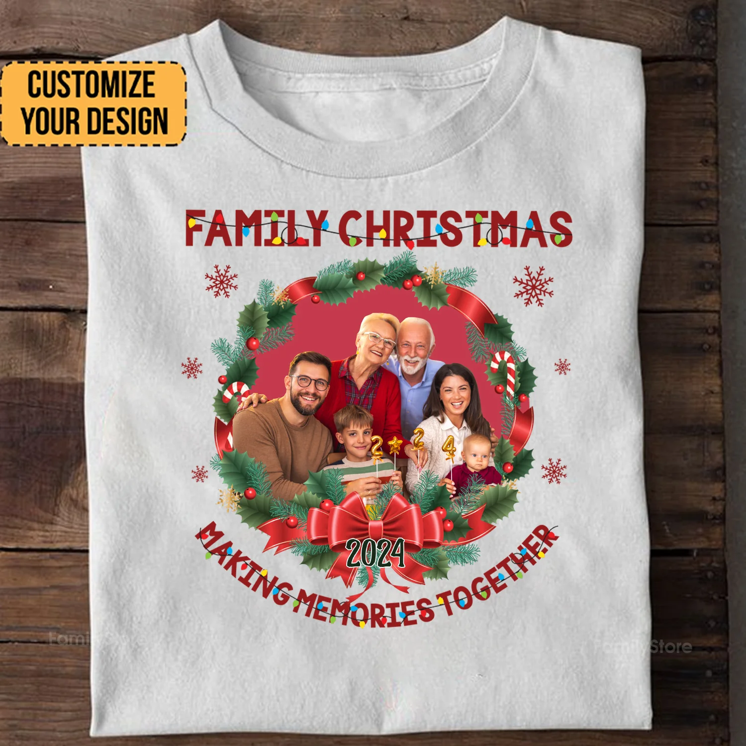 Family Christmas Making Memories Together - Gift For Family - Personalized Shirt NA94 CU4091801 - Image 2